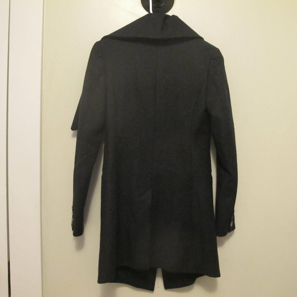 All Saints 100% Wool Black Coat - Long Sleeve Top - Picture 2 of 6